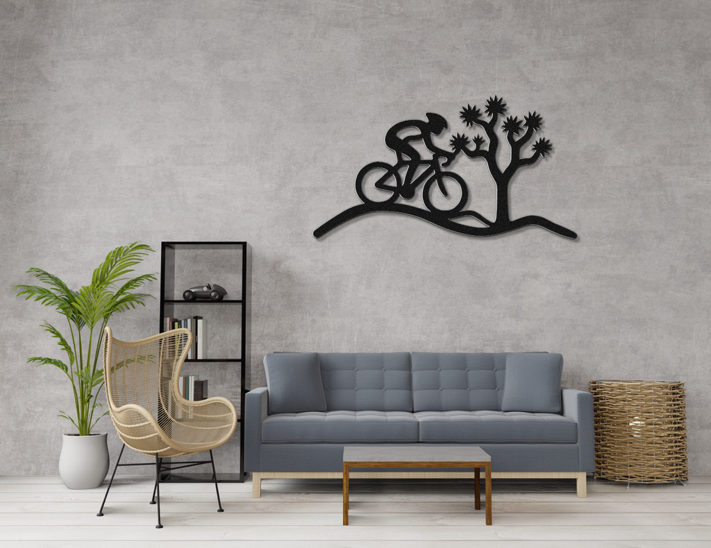 Joshua Tree Cycling Metal Wall Art