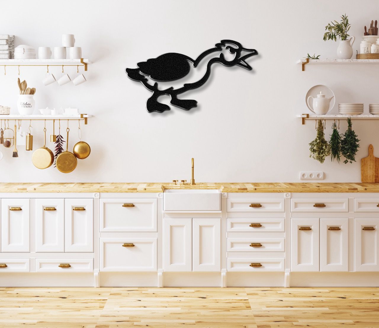Angry Goose Metal Wall Art
