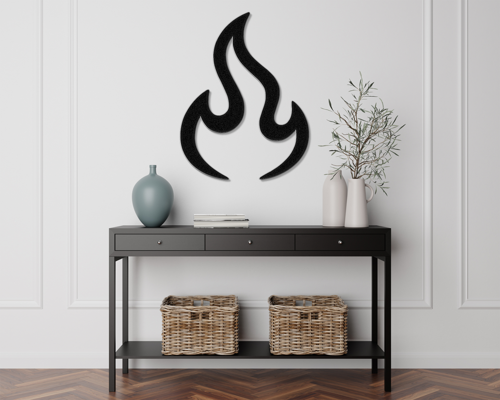 Abstract Fire Metal Wall Art