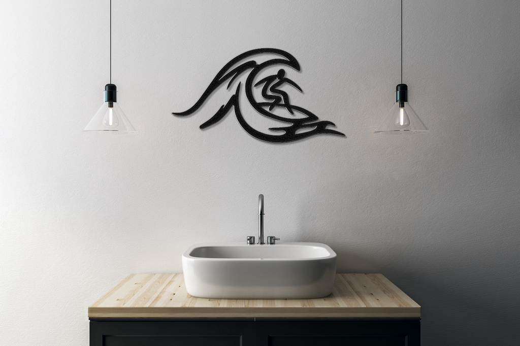 Surfer Metal Wall Art