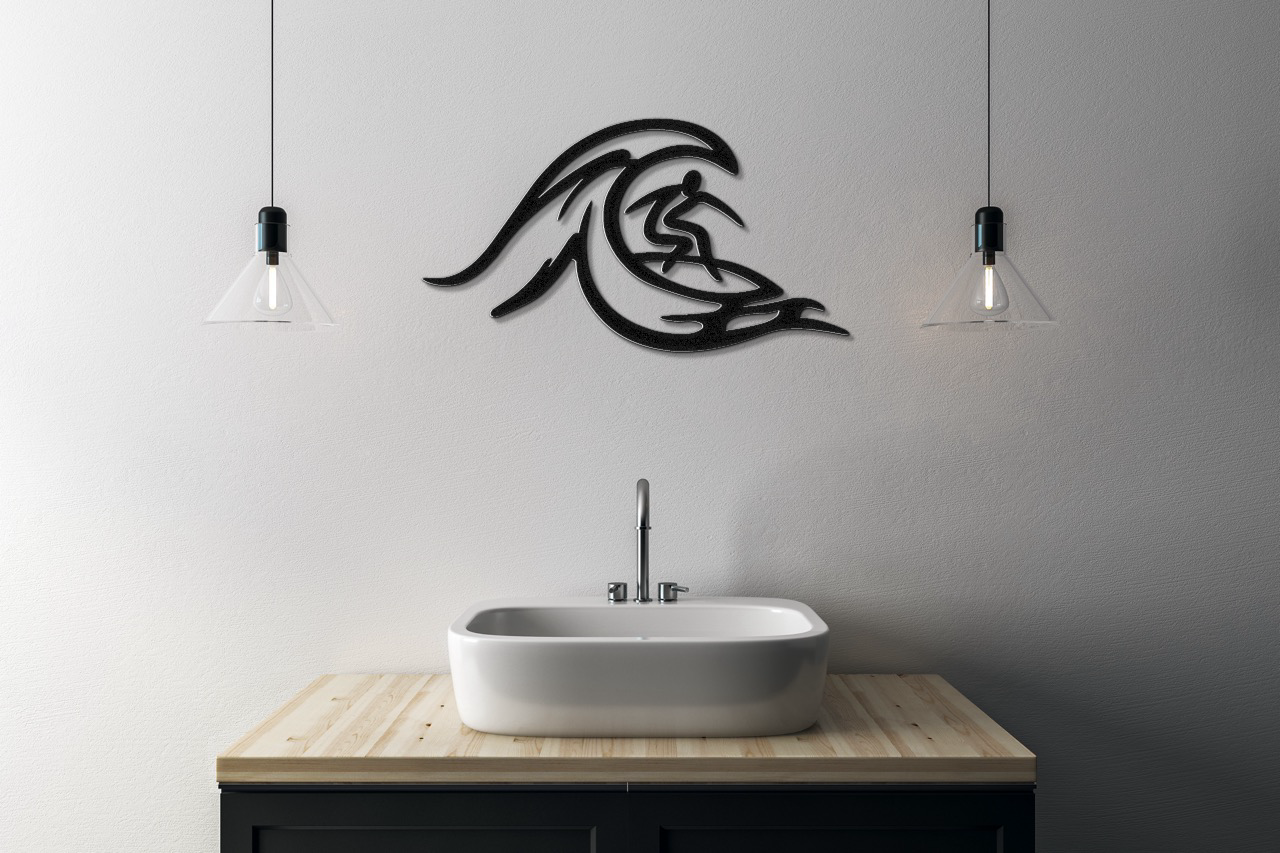Surfer Metal Wall Art