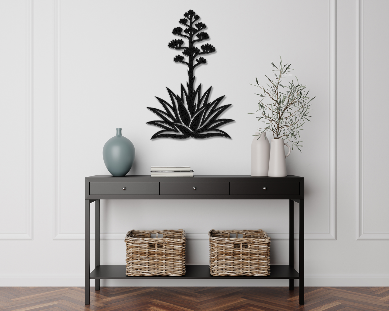 Blooming Agave Metal Wall Art