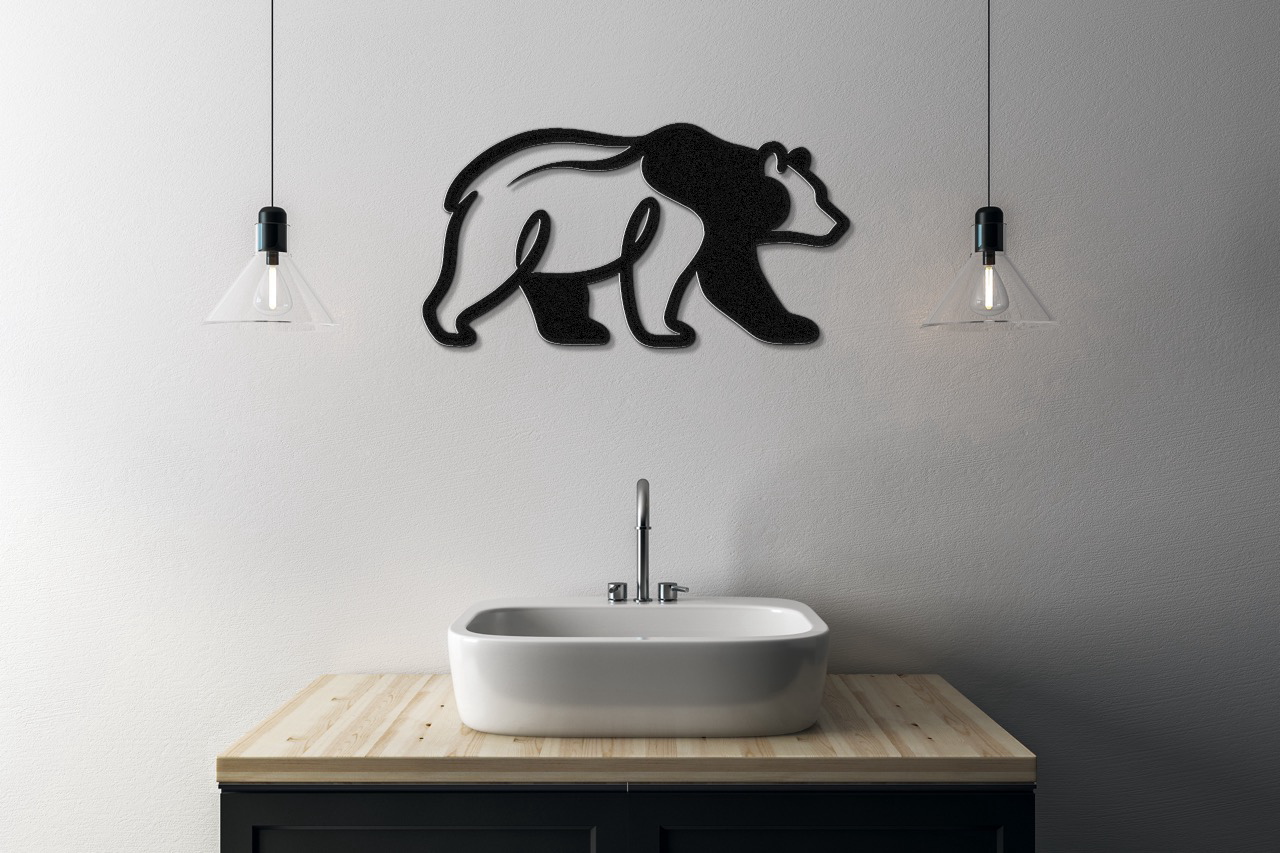 Bear Metal Wall Art