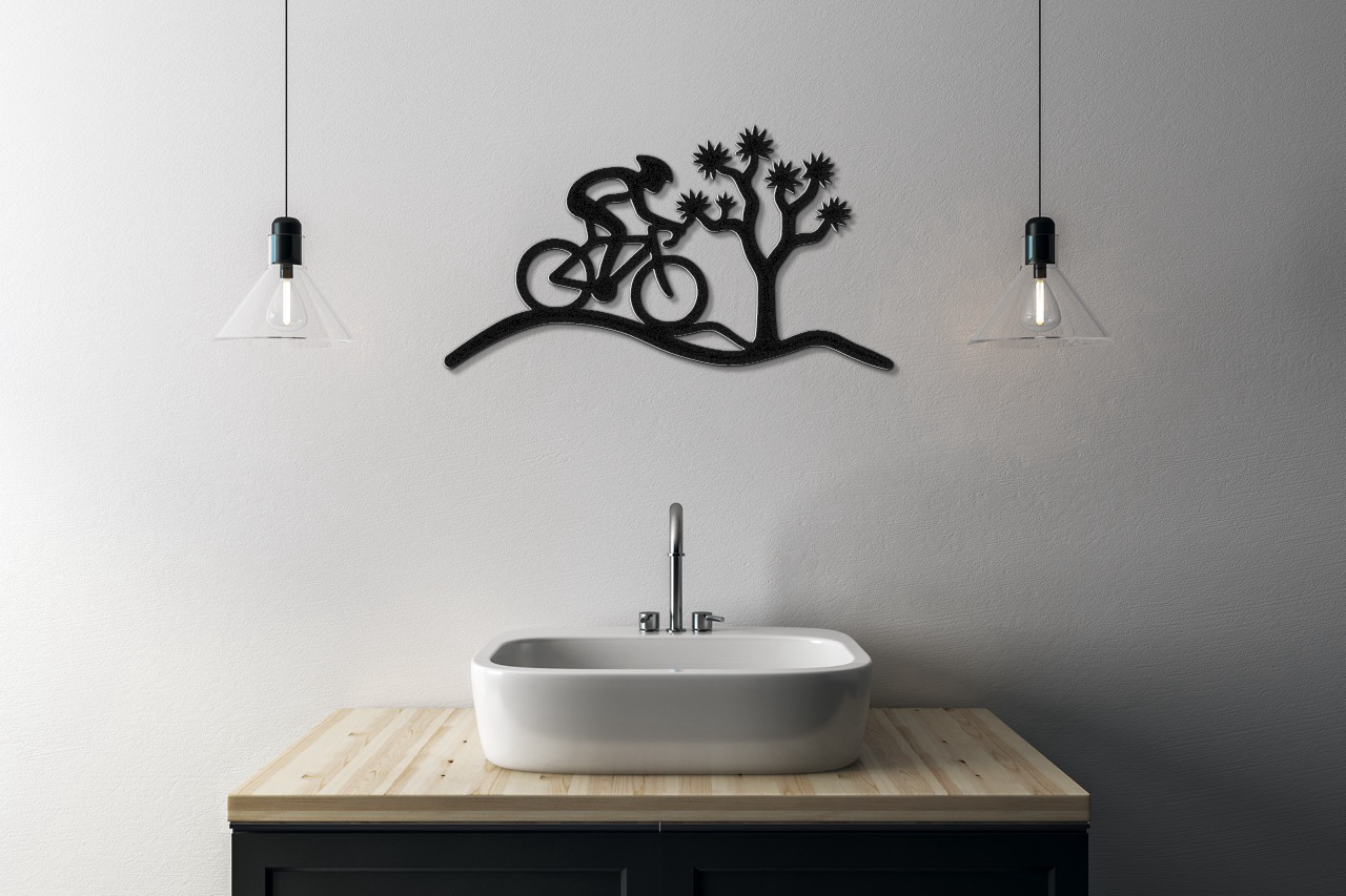 Joshua Tree Cycling Metal Wall Art