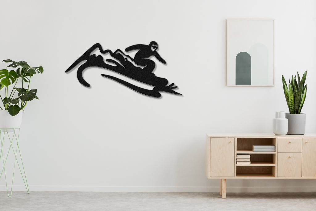 Snowboarding Metal Wall Art