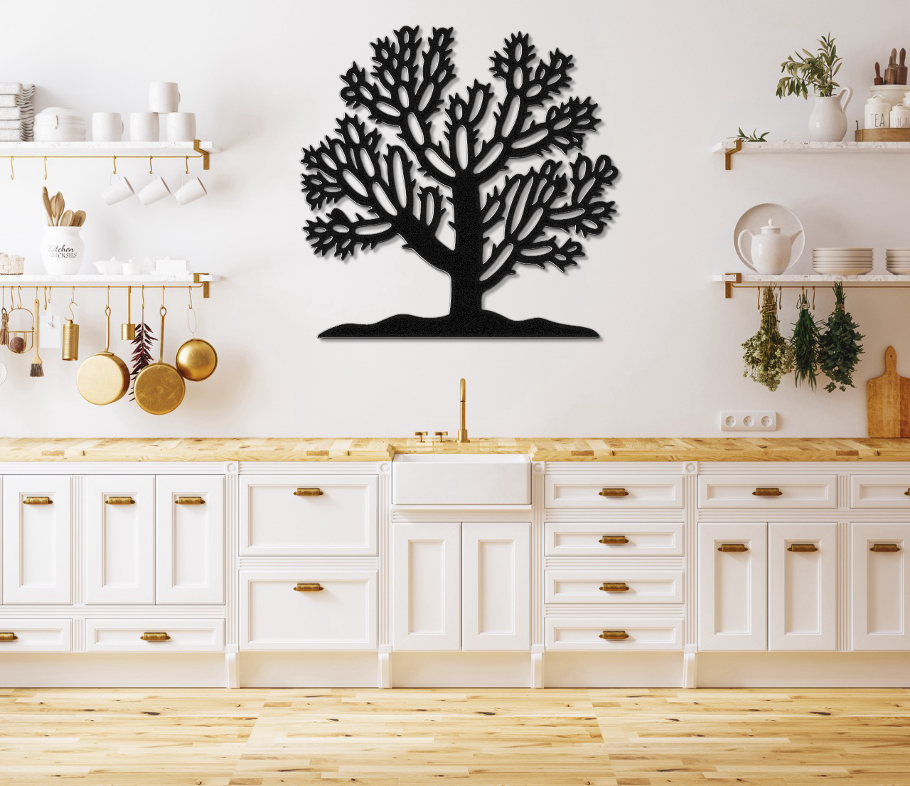 Cholla Cactus Metal Wall Art