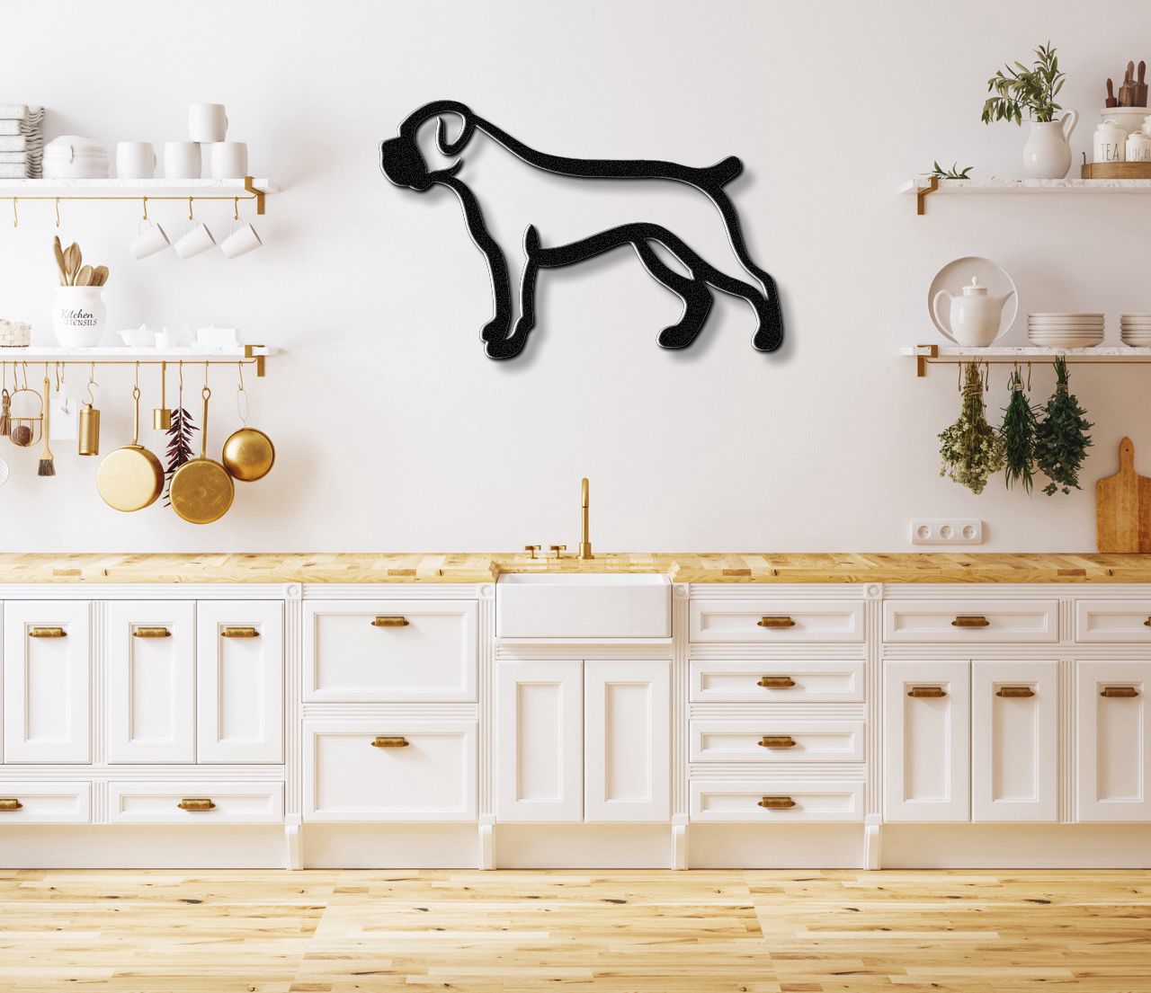 Boxer Dog Metal Wall Art