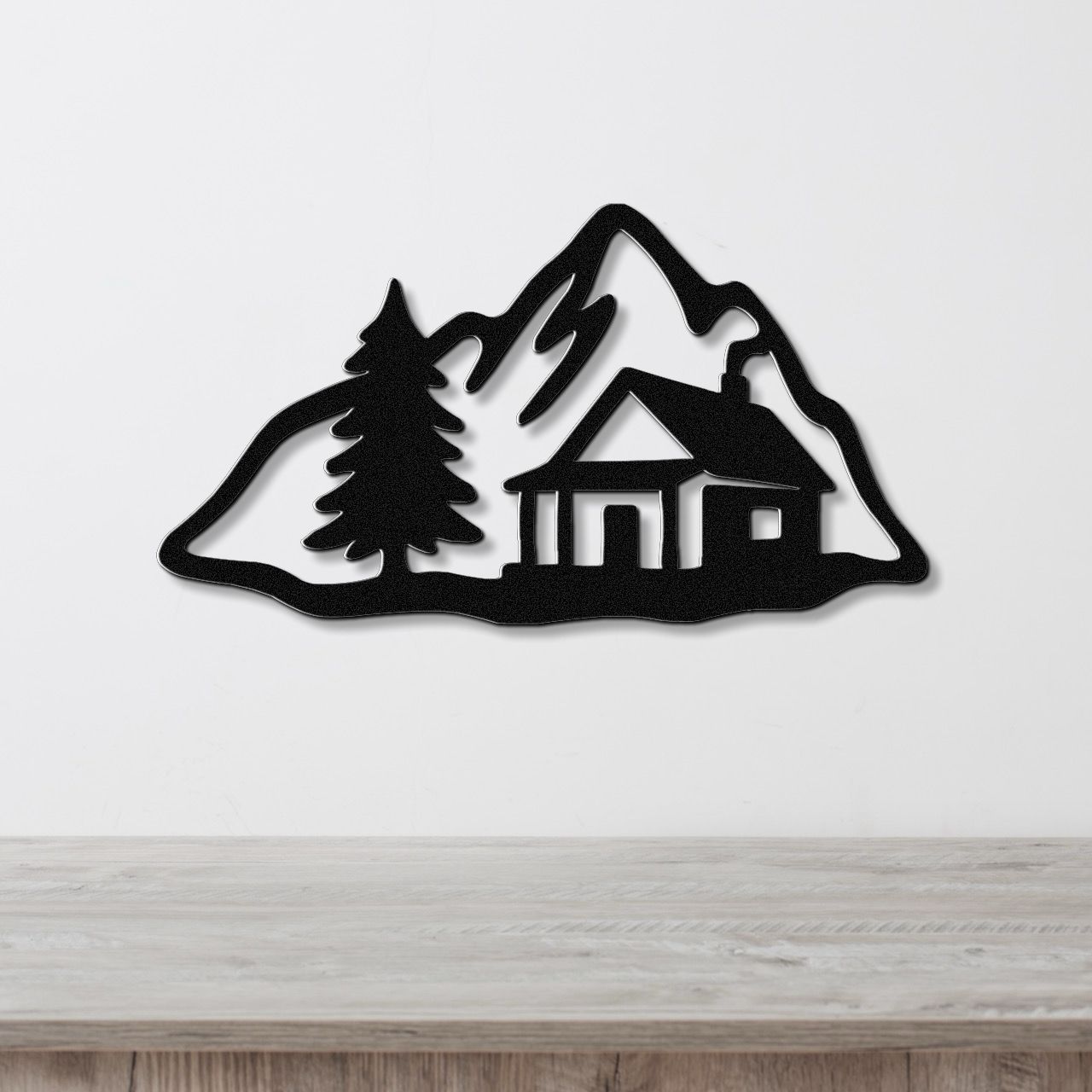 Mountain Cabin Metal Wall Art