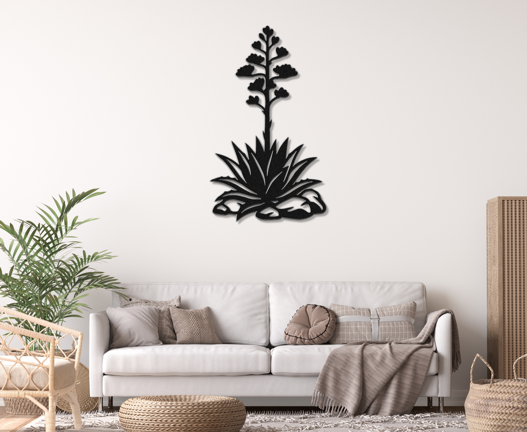 Blooming Agave Metal Wall Art