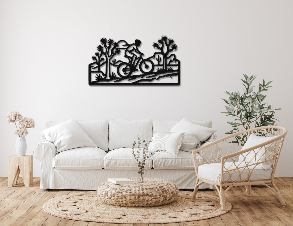 Joshua Tree Cycling Metal Wall Art