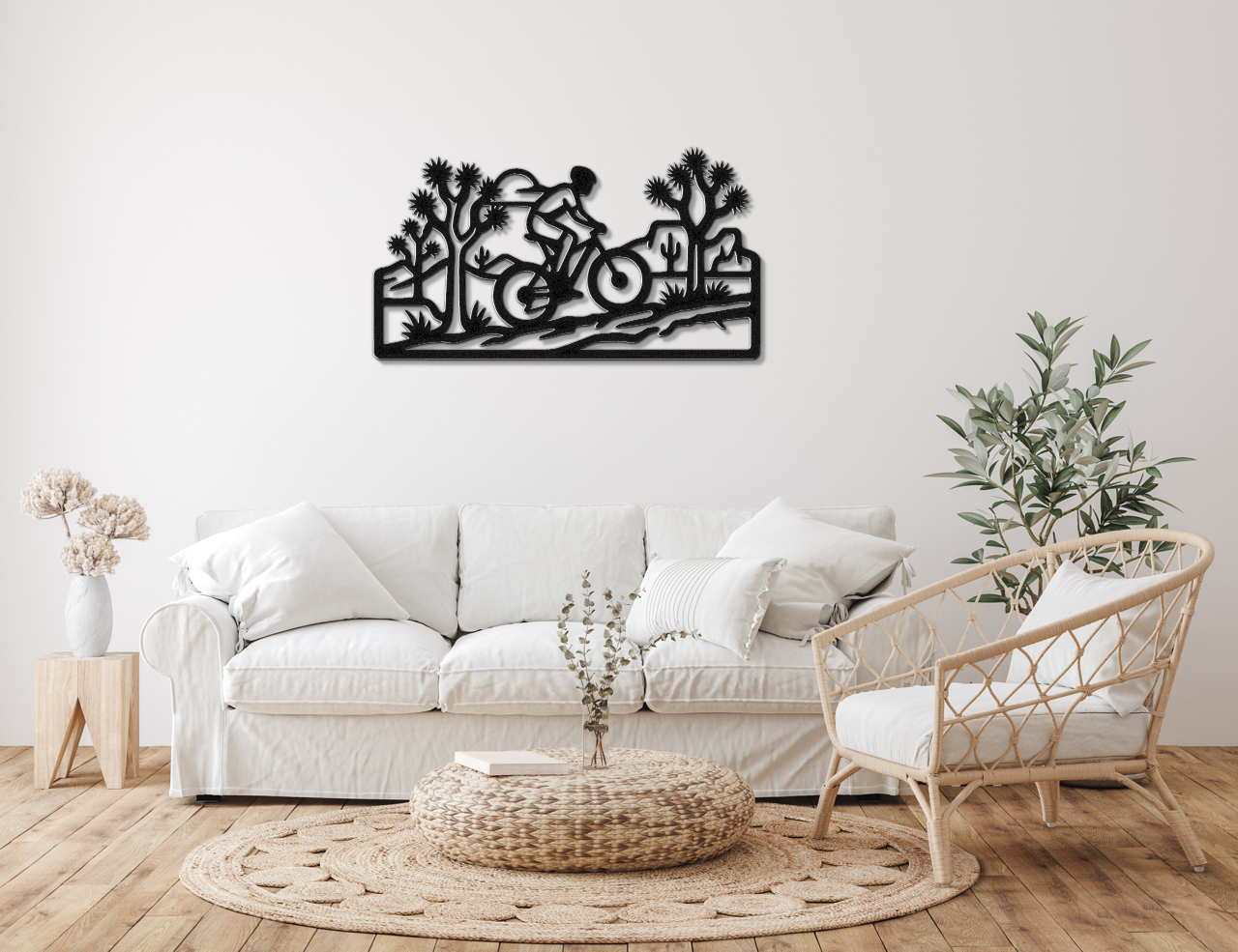 Joshua Tree Cycling Metal Wall Art