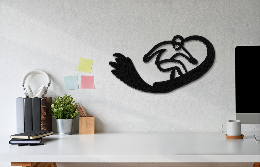 Snowboarding Metal Wall Art