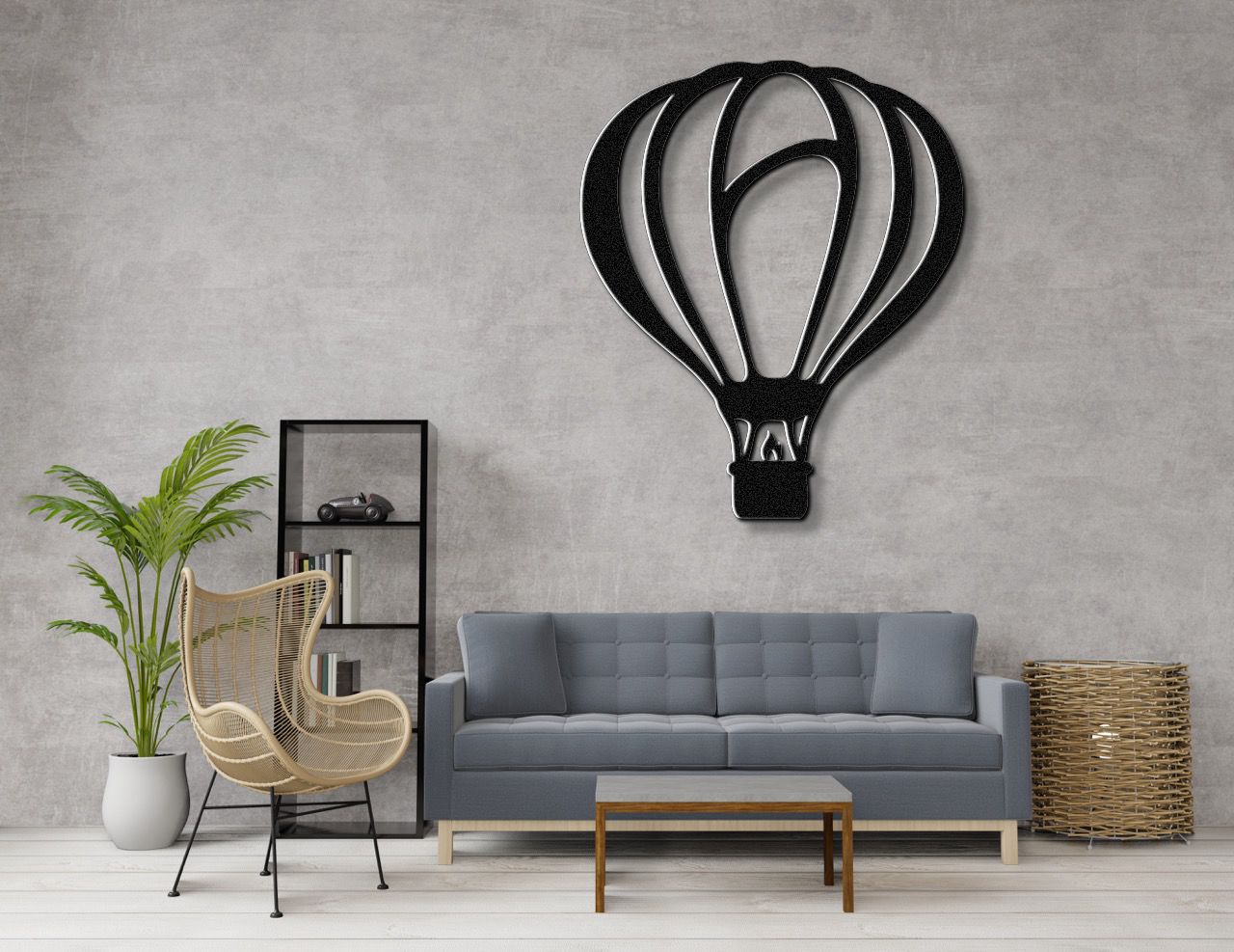 Hot Air Balloon Metal Wall Art