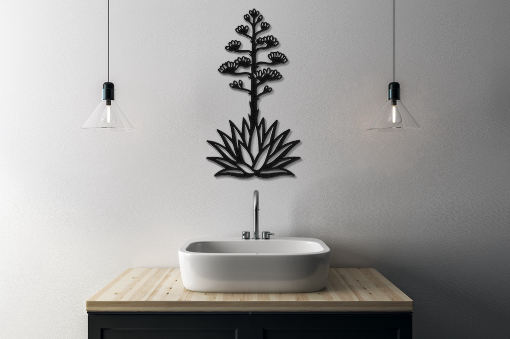 Blooming Agave Metal Wall Art