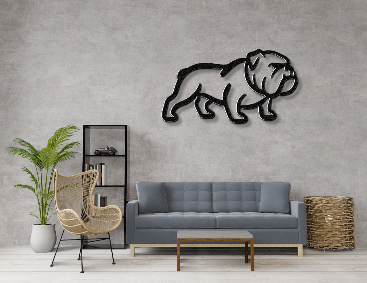 Bulldog Metal Wall Art