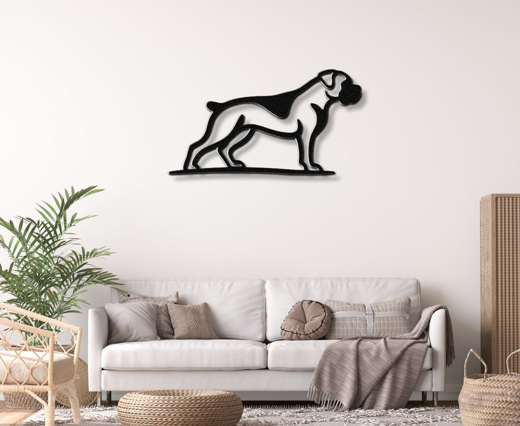 Boxer Dog Metal Wall Art