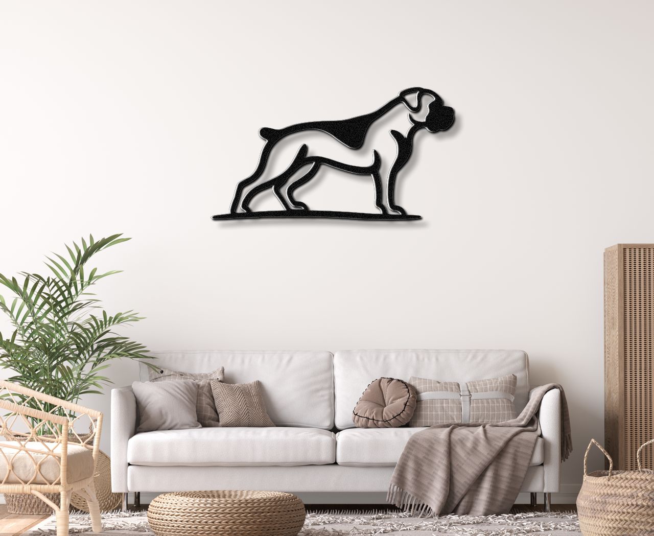 Boxer Dog Metal Wall Art