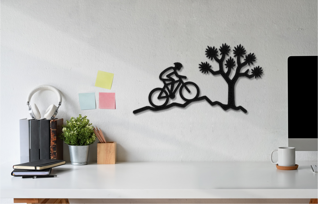 Joshua Tree Cycling Metal Wall Art