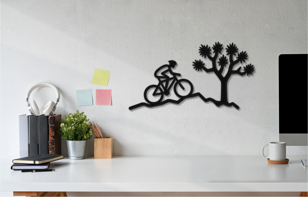 Joshua Tree Cycling Metal Wall Art
