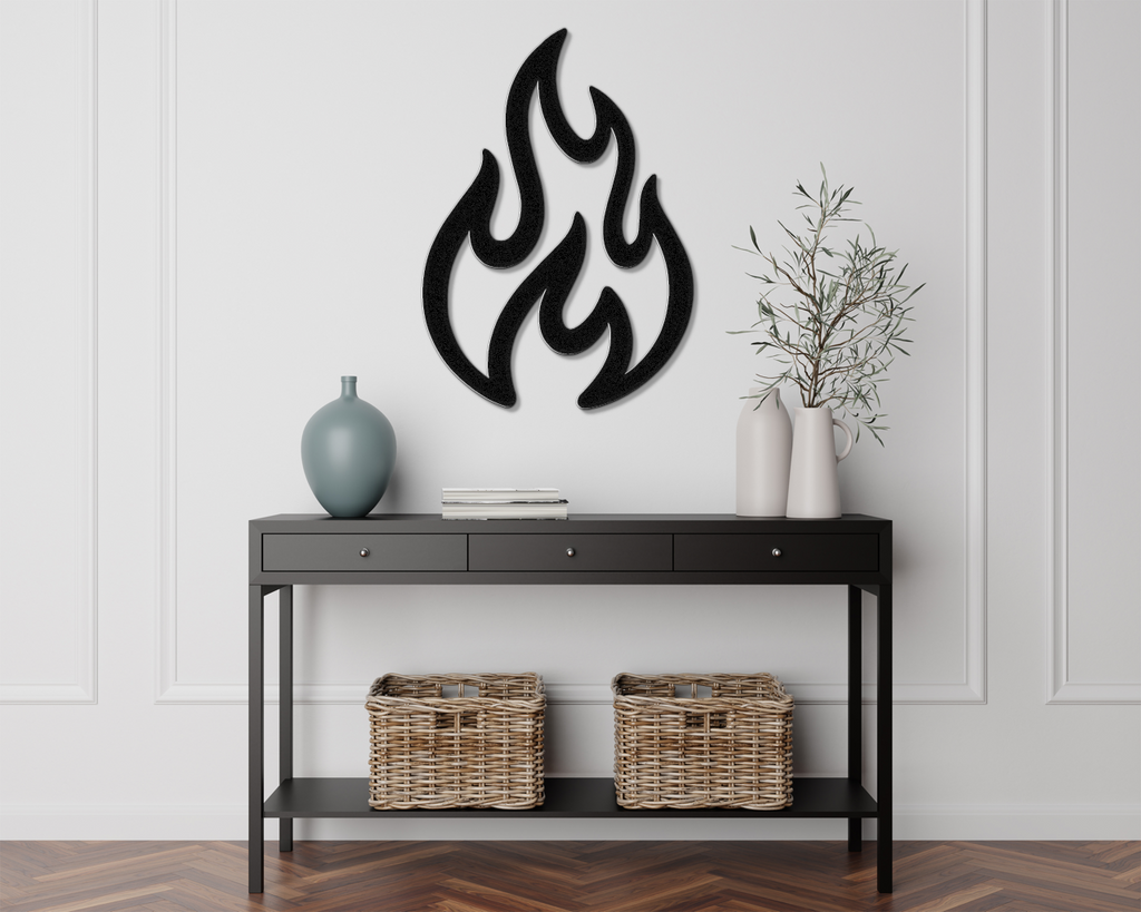 Abstract Fire Metal Wall Art