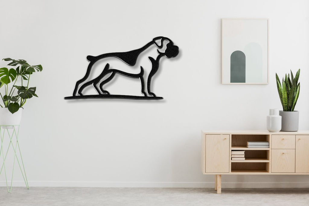 Boxer Dog Metal Wall Art