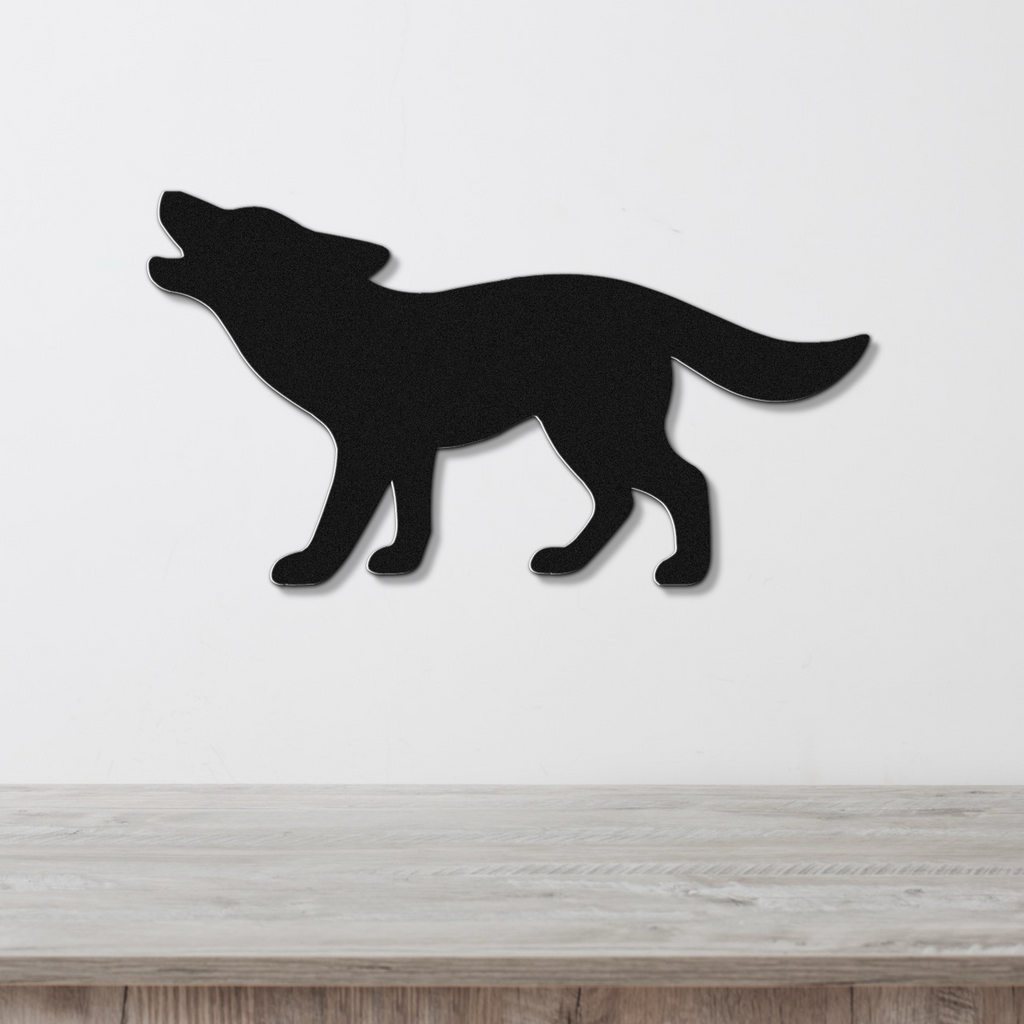 Howling Coyote Metal Wall Art