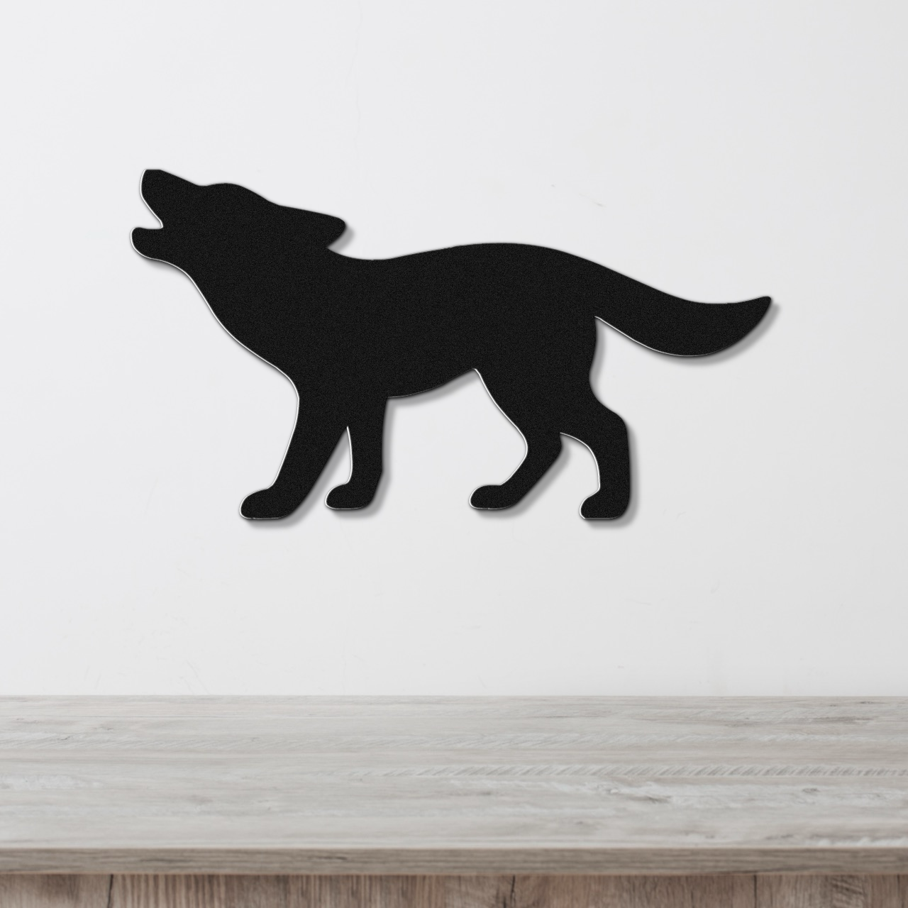 Howling Coyote Metal Wall Art