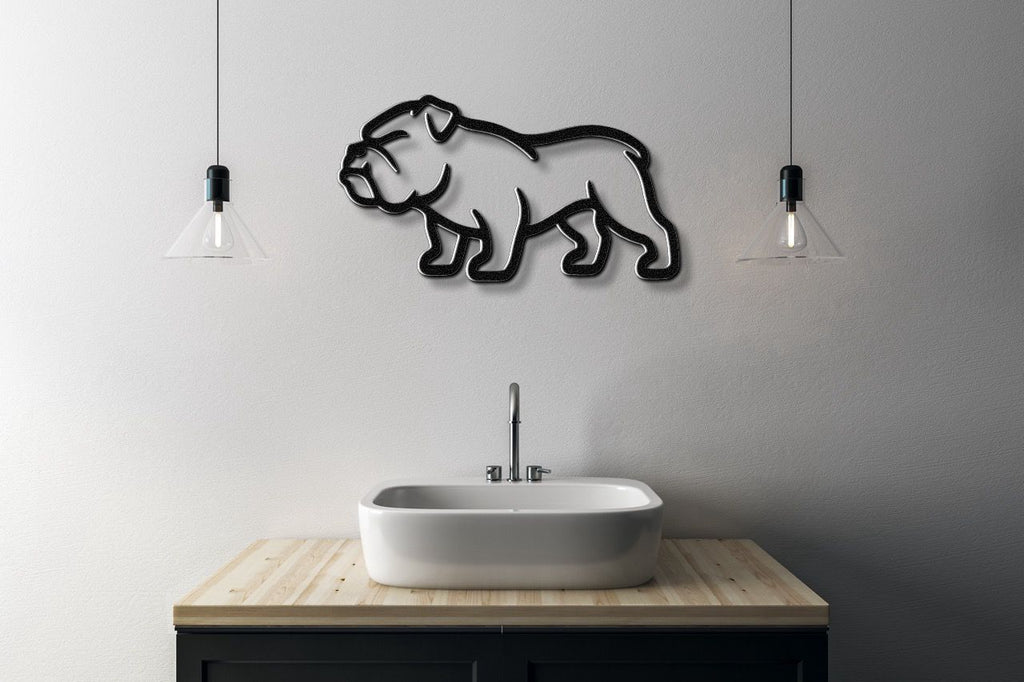 Bulldog Metal Wall Art