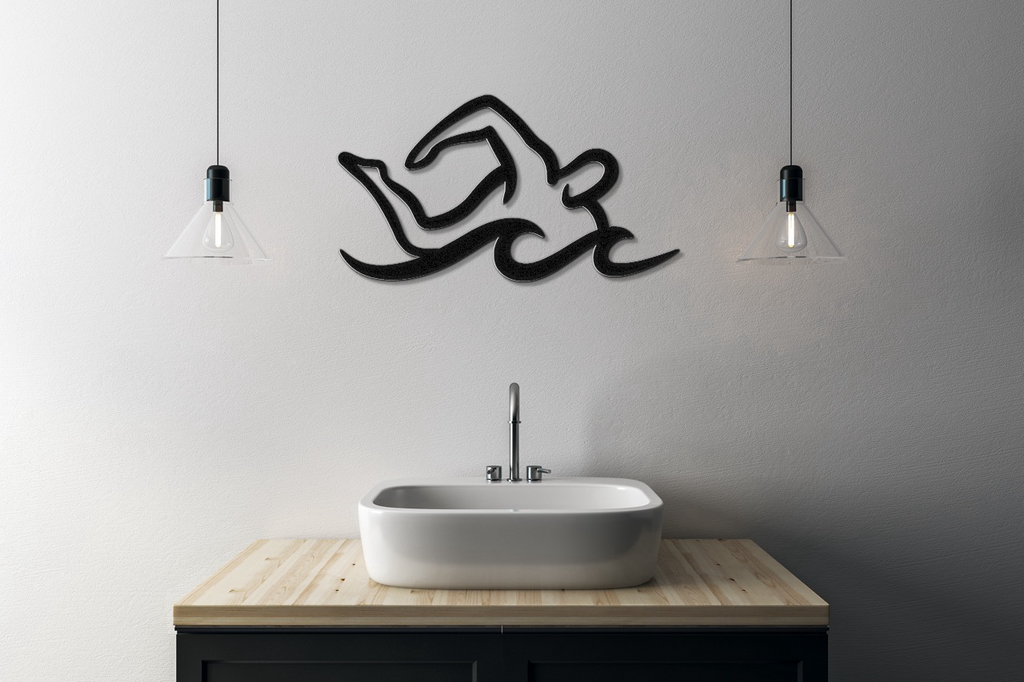 Swimmer Metal Wall Art
