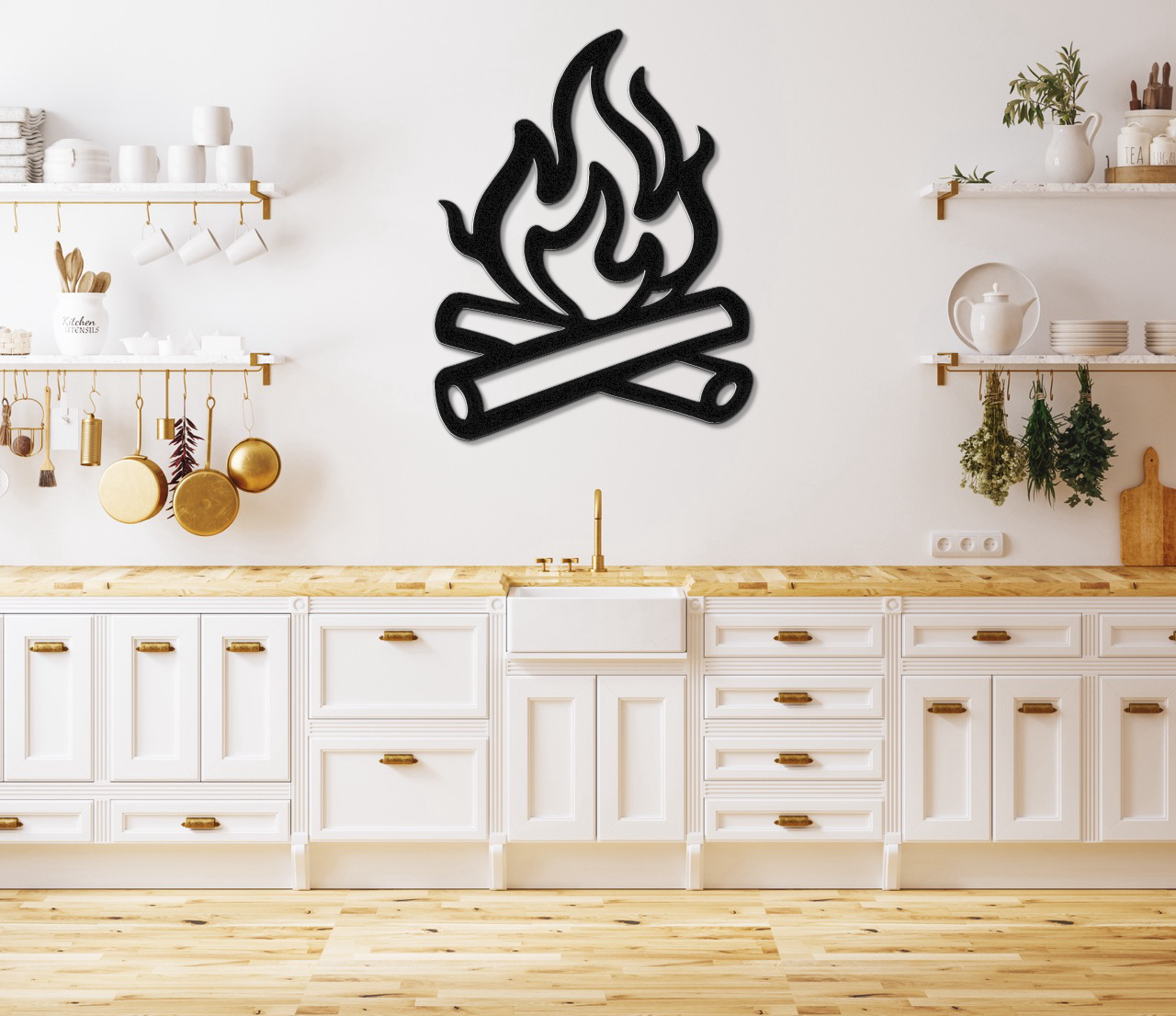 Campfire Metal Wall Art