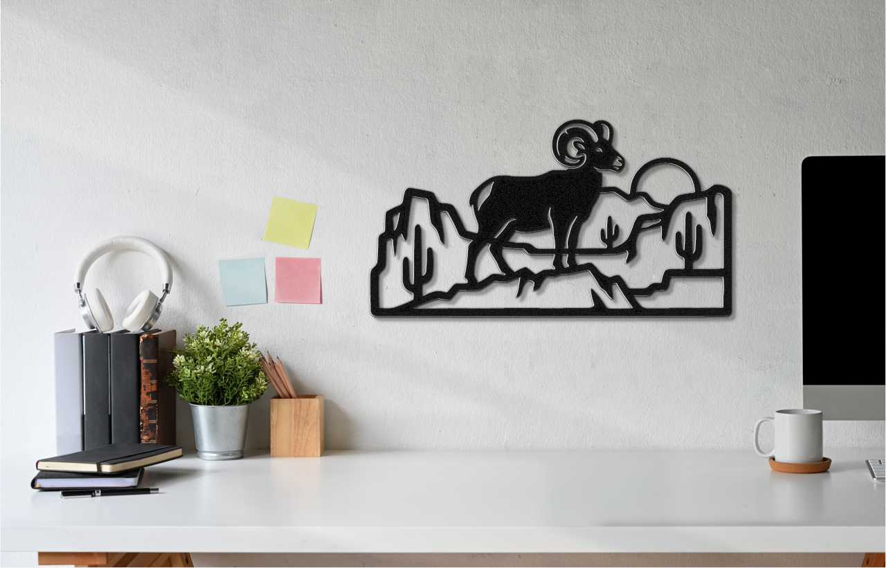 Arizona Bighorn Sheep Metal Wall Art