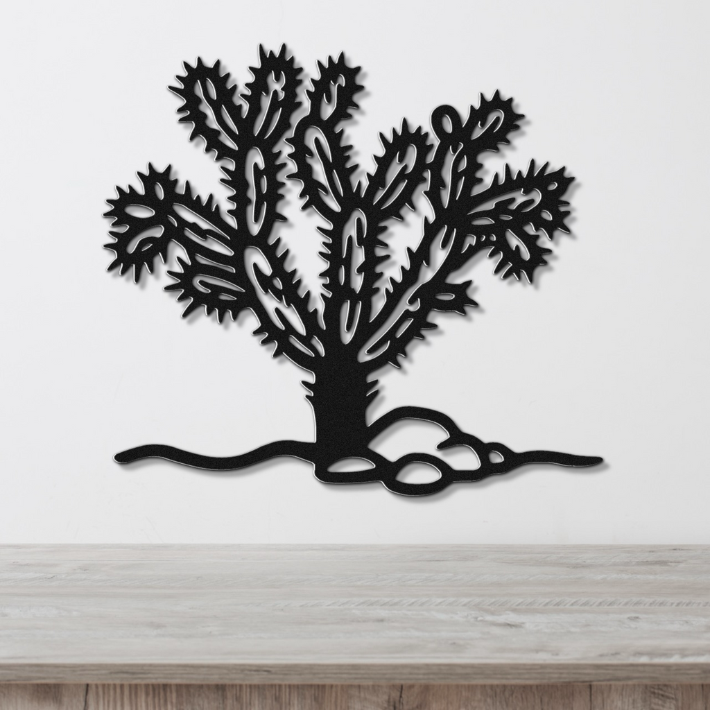 Cholla Cactus Metal Wall Art