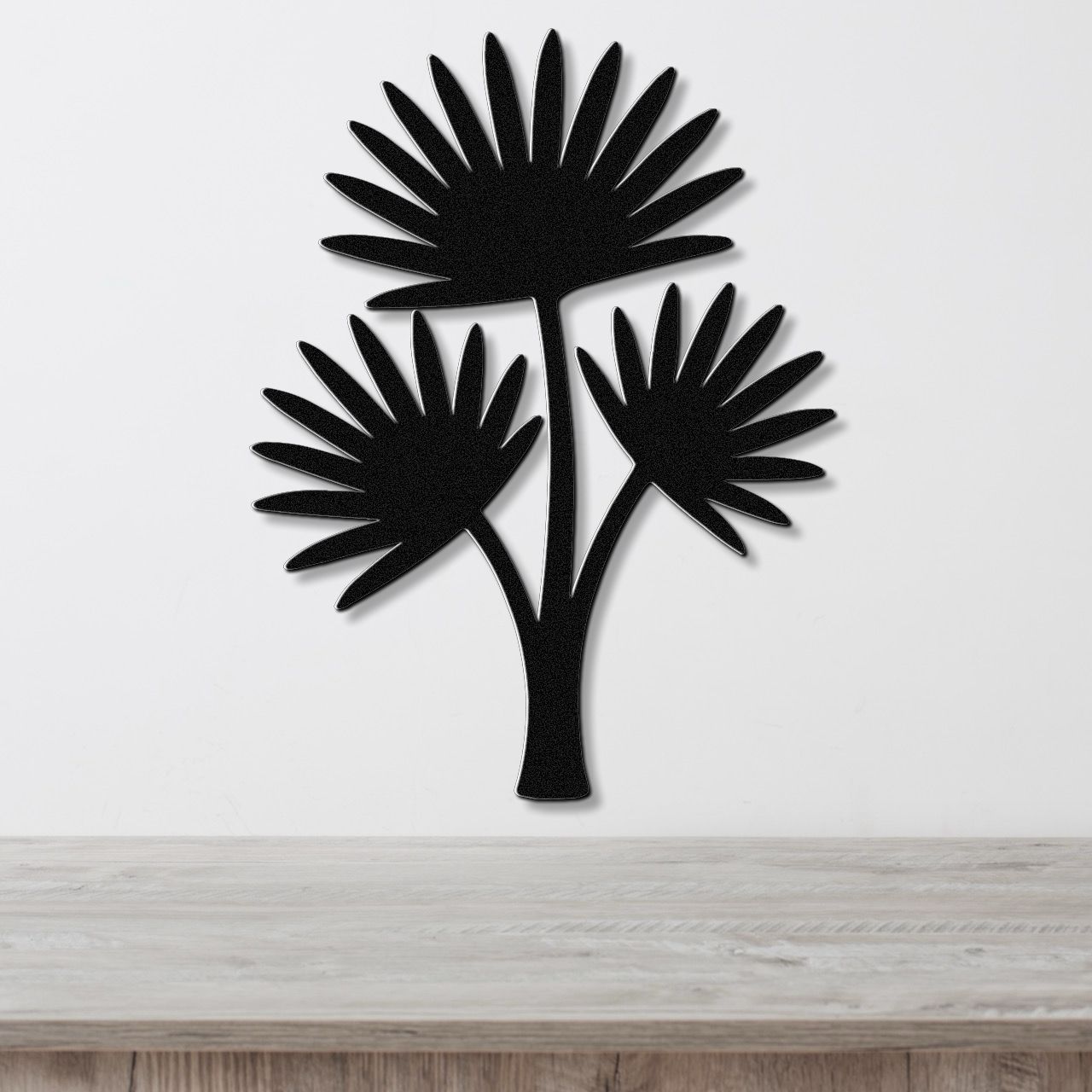 Fan Palm Tree Metal Wall Art