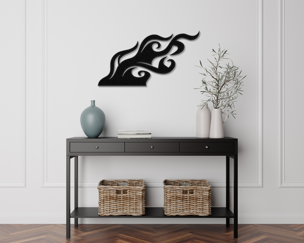 Abstract Fire Metal Wall Art