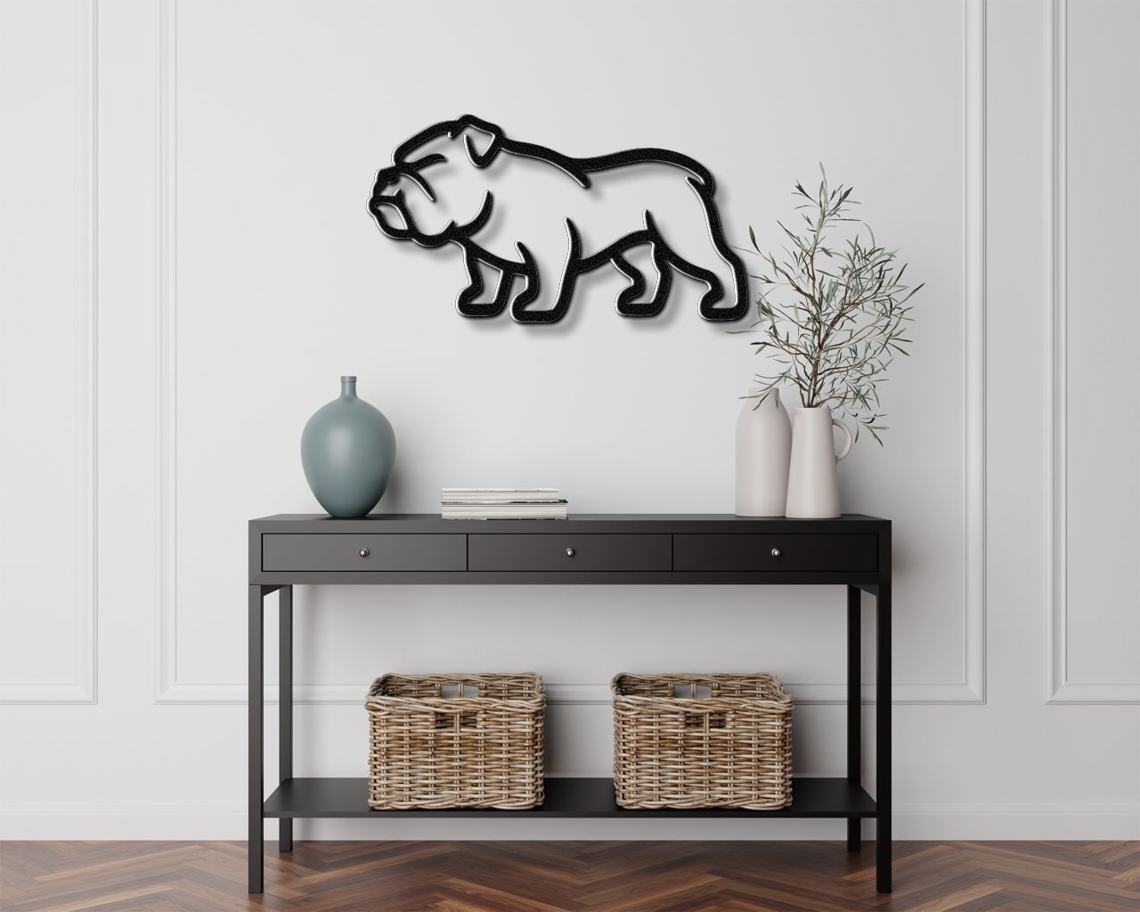 Bulldog Metal Wall Art