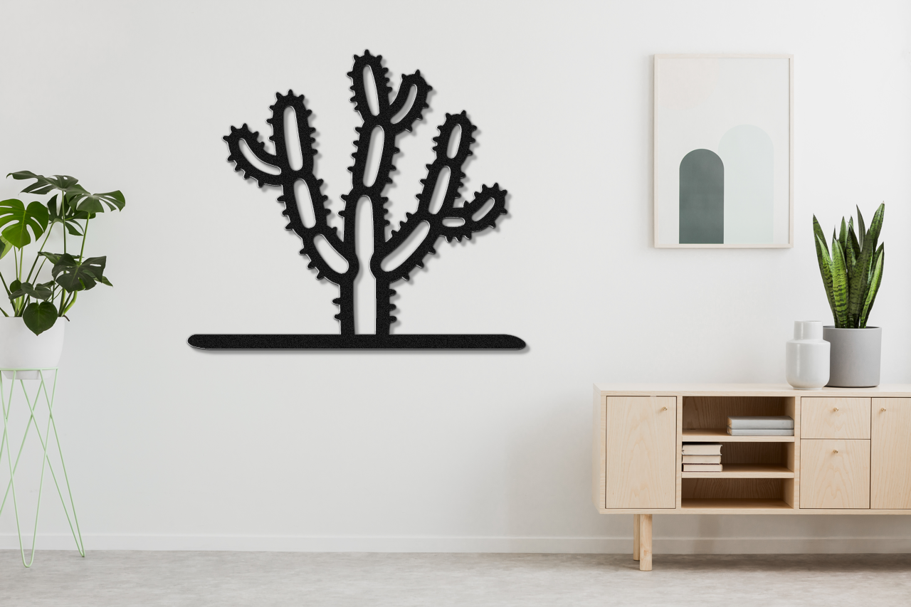 Cholla Cactus Metal Wall Art