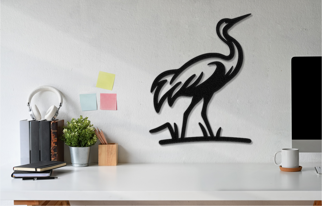 Crane Metal Wall Art