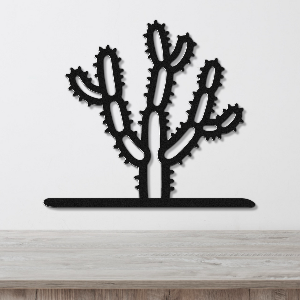 Cholla Cactus Metal Wall Art