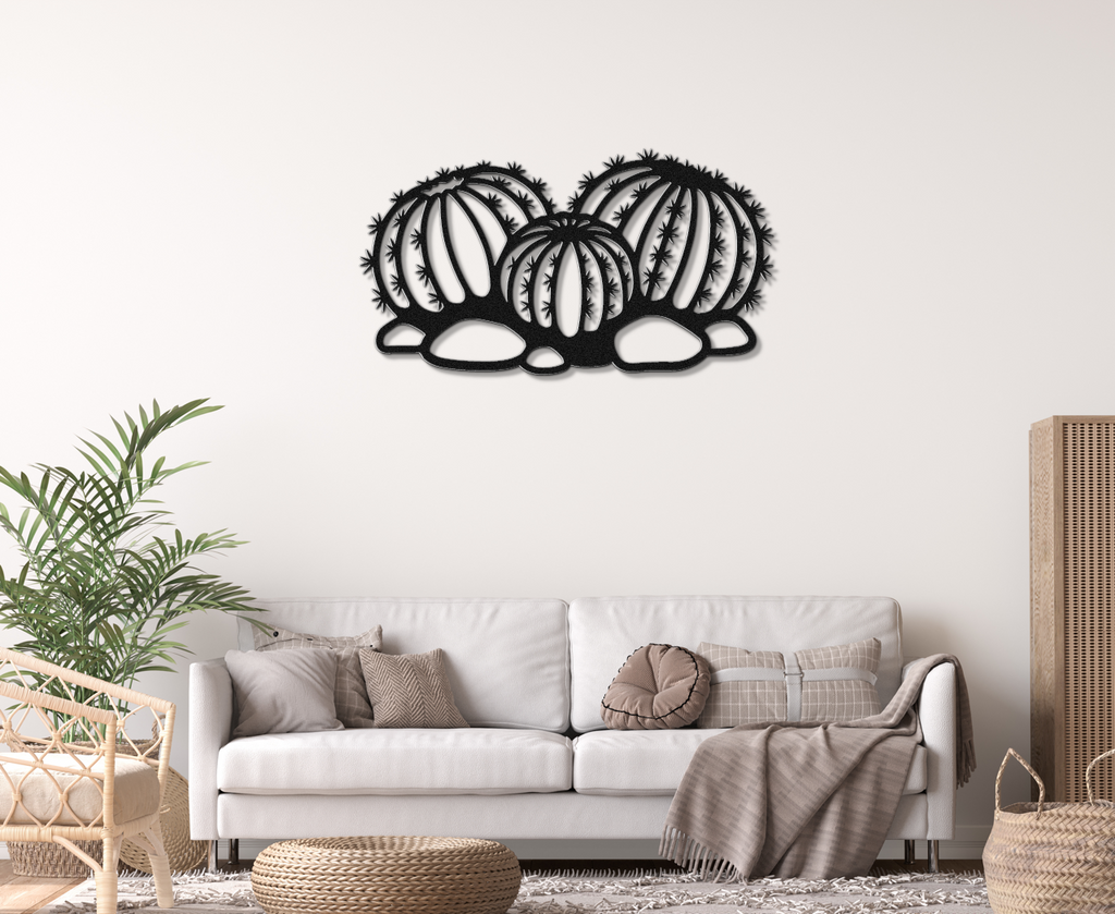 Barrel Cactus Metal Wall Art