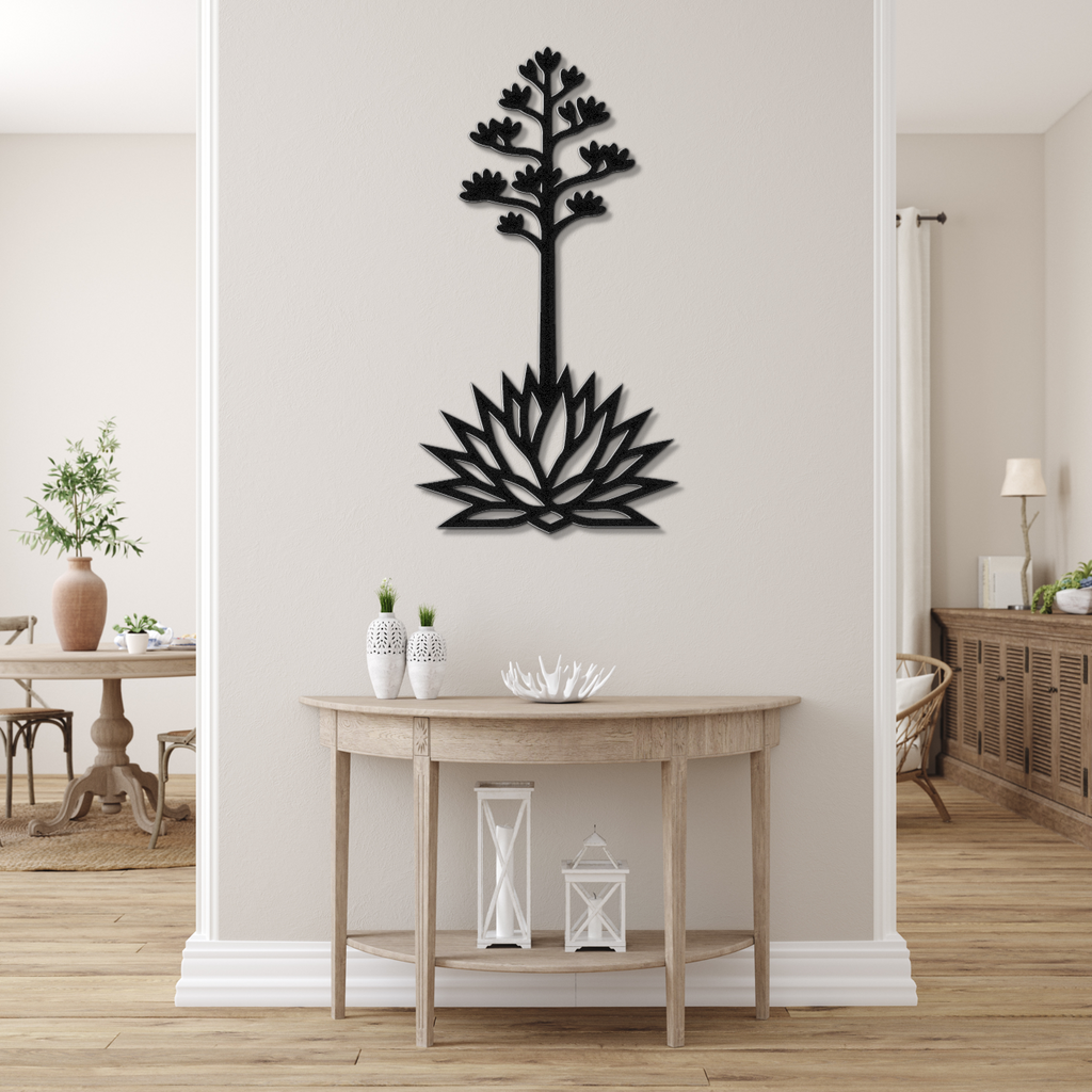 Blooming Agave Metal Wall Art