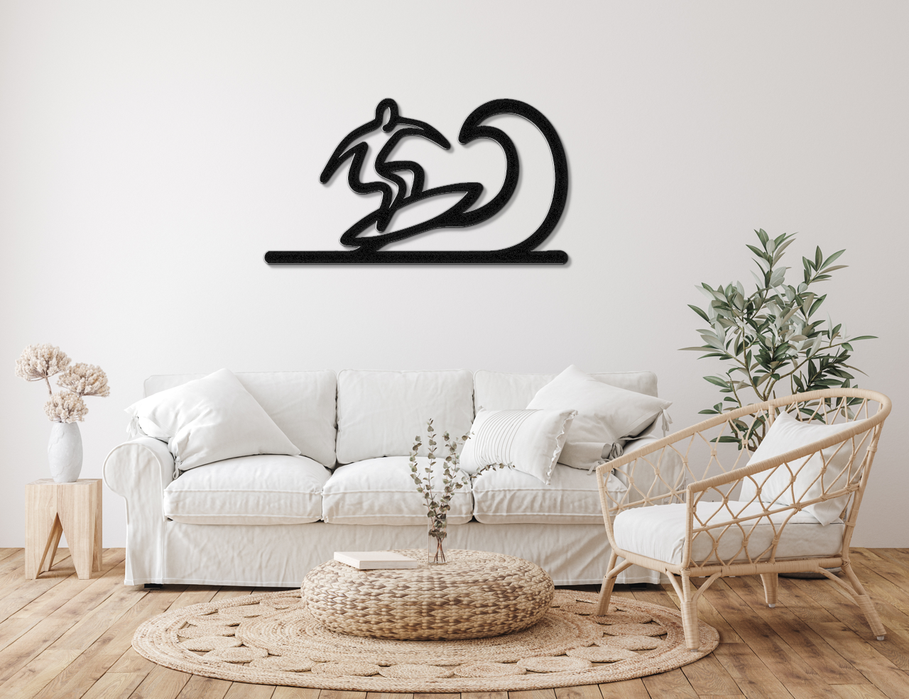 Surfer Metal Wall Art