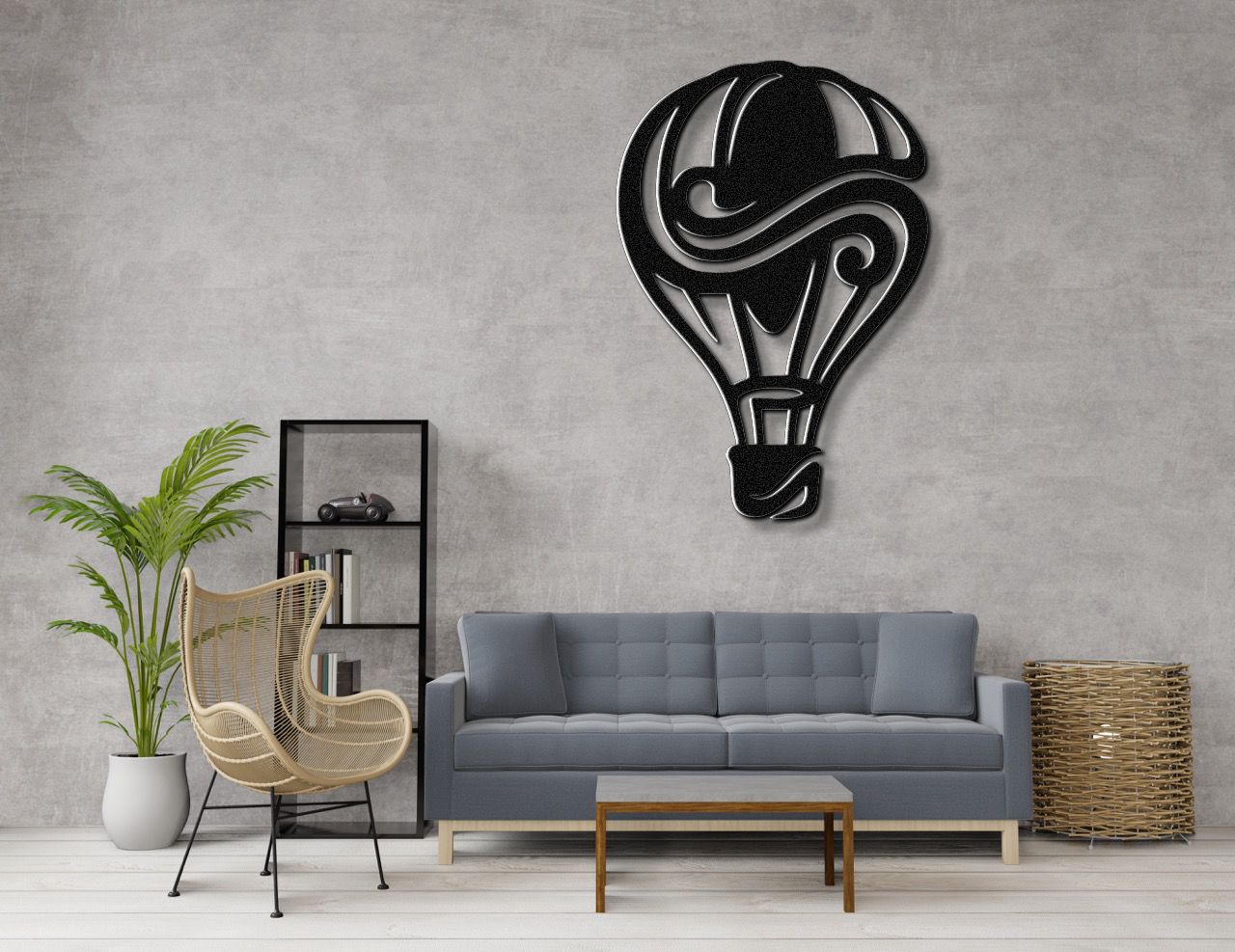 Hot Air Balloon Metal Wall Art