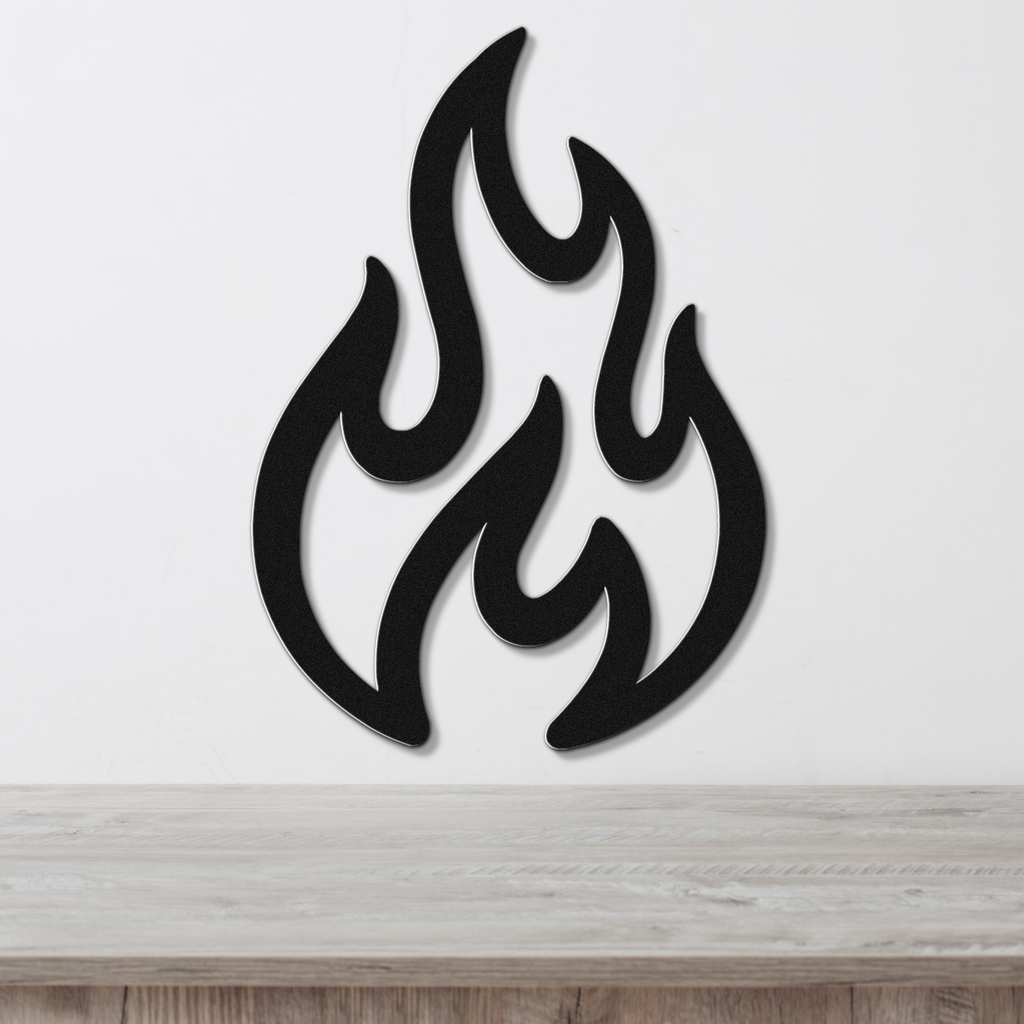 Abstract Fire Metal Wall Art