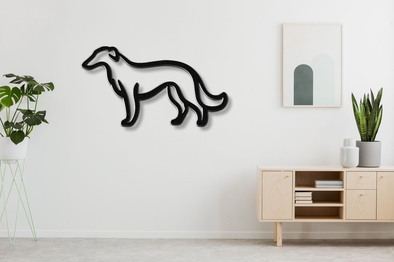 Borzoi Dog Metal Wall Art