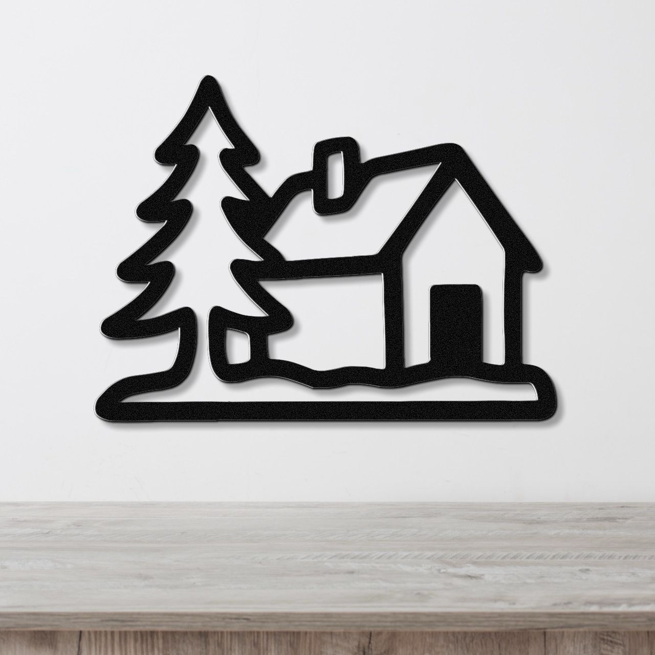 Mountain Cabin Metal Wall Art