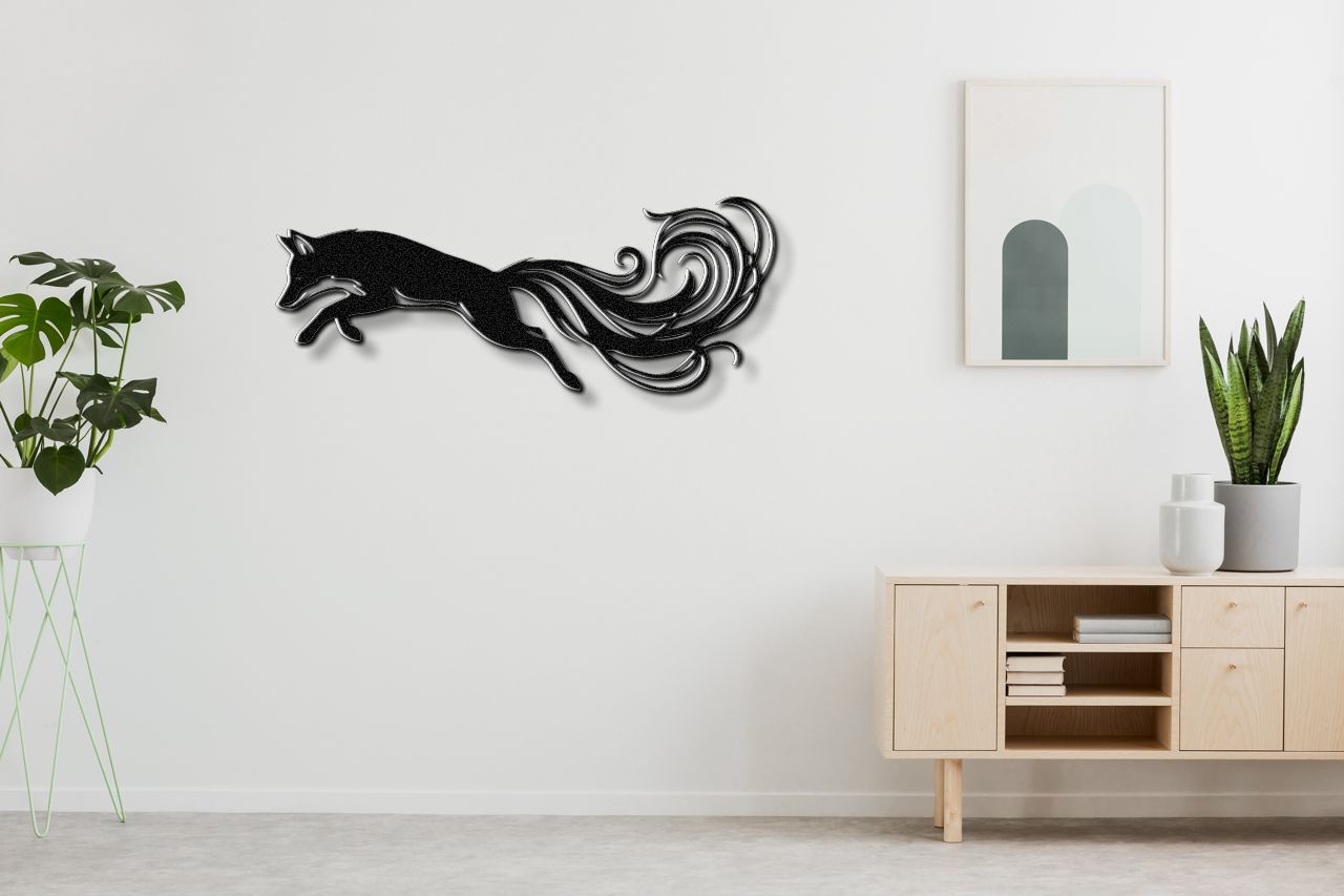 Sneaky Fox Metal Wall Art