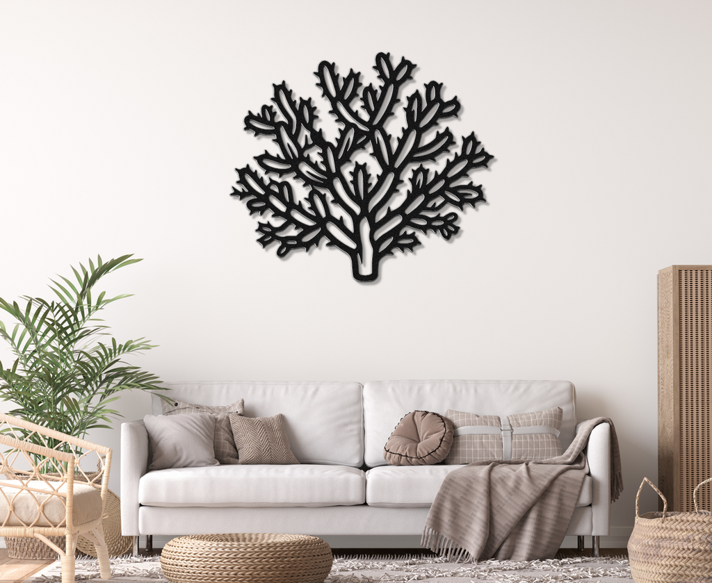 Cholla Cactus Metal Wall Art