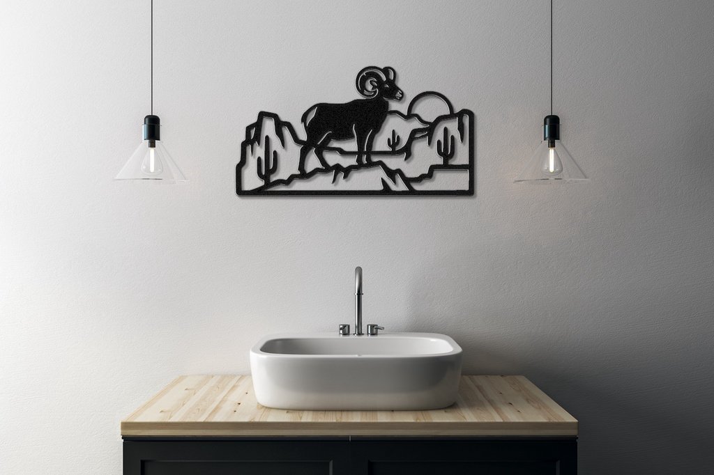 Arizona Bighorn Sheep Metal Wall Art