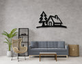 Mountain Cabin Metal Wall Art