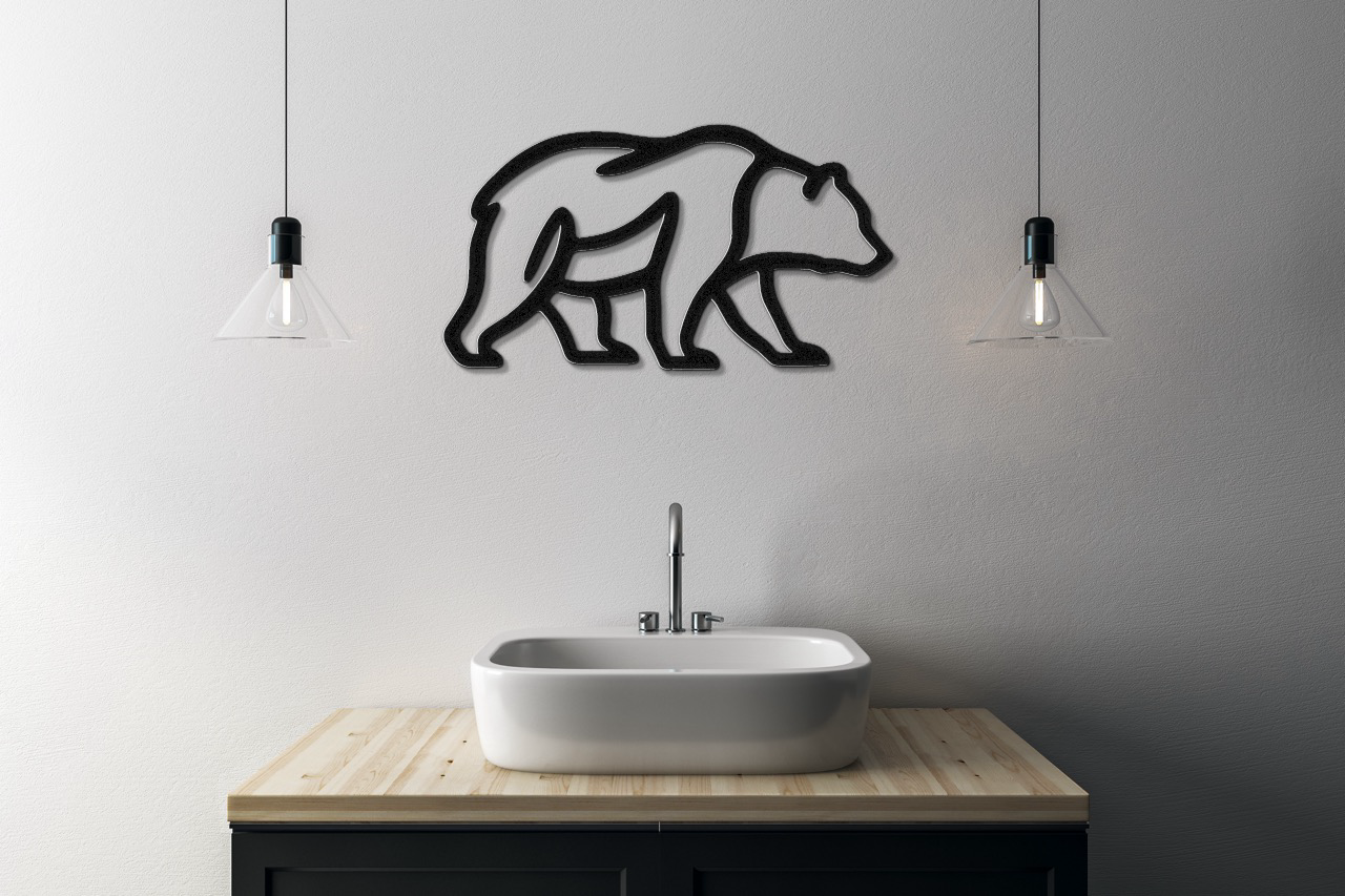 Bear Metal Wall Art